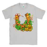 Moon Dust horseshoe with shamrocks and coin Classic Tee - AdoDesignShop