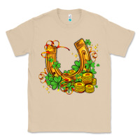 Mushroom horseshoe with shamrocks and coin Classic Tee - AdoDesignShop