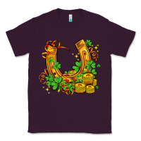 Plum horseshoe with shamrocks and coin Classic Tee - AdoDesignShop