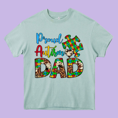Proud Autism Dad Heavy Core Tee Designed By Artiststas