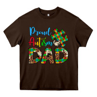 Chocolate Brown proud autism dad Heavy Core Tee - Artiststas