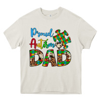 Cream proud autism dad Heavy Core Tee - Artiststas