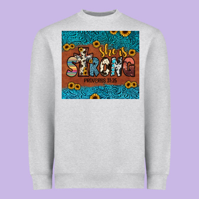 She Is Strong Heavyweight Sweatshirt Designed By Jahusdesignshop