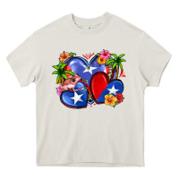 Puerto Rico Hearts Heavy Core Tee | Teevron