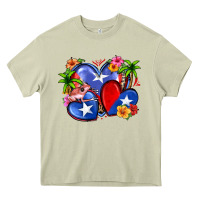 Mossy puerto rico hearts Heavy Core Tee - Zillion Design Studio