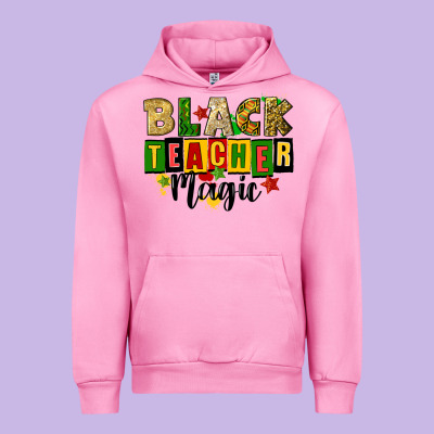 Black Teacher Magic Juneteenth Urban Hoodie Designed By Cowgirlartshop