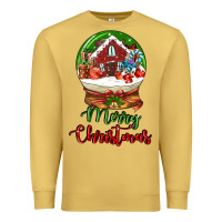 Antique Gold Merry Christmas Premium Sweatshirt - LillyAllenDesigns