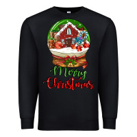 Black Merry Christmas Premium Sweatshirt - LillyAllenDesigns