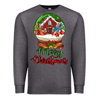 Charcoal Heather Merry Christmas Premium Sweatshirt - LillyAllenDesigns