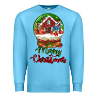 Ocean Blue Merry Christmas Premium Sweatshirt - LillyAllenDesigns
