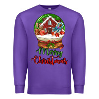 Purple Merry Christmas Premium Sweatshirt - LillyAllenDesigns