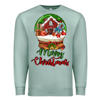 Seafoam Merry Christmas Premium Sweatshirt - LillyAllenDesigns