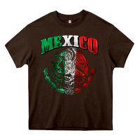Chocolate Brown mexico coat of arms Heavy Core Tee - Zillion Design Studio