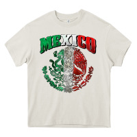 Cream mexico coat of arms Heavy Core Tee - Zillion Design Studio