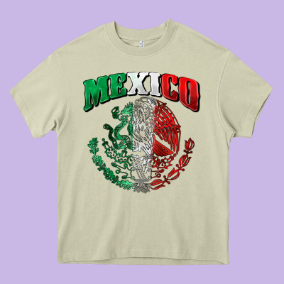Mexico Coat Of Arms Heavy Core Tee Designed By Zillion Design Studio
