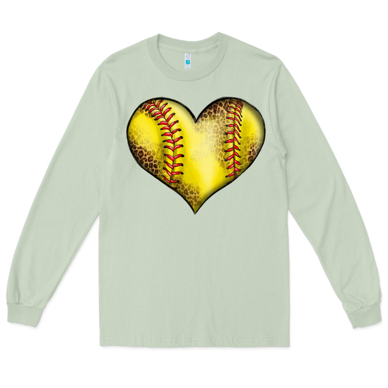 Softball Heart Long Sleeve Tee by LillyAllenDesigns | Teevron