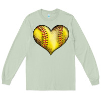 Matcha softball heart Long Sleeve Tee - LillyAllenDesigns