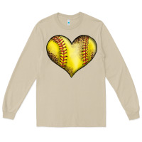 Mushroom softball heart Long Sleeve Tee - LillyAllenDesigns