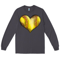Smoke softball heart Long Sleeve Tee - LillyAllenDesigns