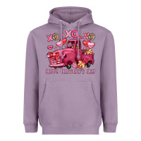 Lavender xo xo xo happy valentine's day truck Heavyweight Hoodie - LillyAllenDesigns