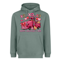 Sage xo xo xo happy valentine's day truck Heavyweight Hoodie - LillyAllenDesigns