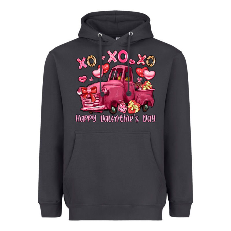 Xo Xo Xo Happy Valentine's Day Truck Heavyweight Hoodie by LillyAllenDesigns | Teevron
