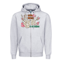 Heather Grey good energy is contagious Zipper Hoodie - MaliasSmallBusiness