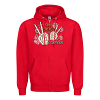Red good energy is contagious Zipper Hoodie - MaliasSmallBusiness