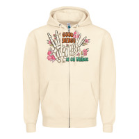 Sandshell good energy is contagious Zipper Hoodie - MaliasSmallBusiness