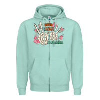 Seafoam good energy is contagious Zipper Hoodie - MaliasSmallBusiness