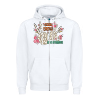 White good energy is contagious Zipper Hoodie - MaliasSmallBusiness