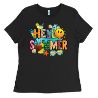 Black hello summer Ladies Tee - JahusDesignShop