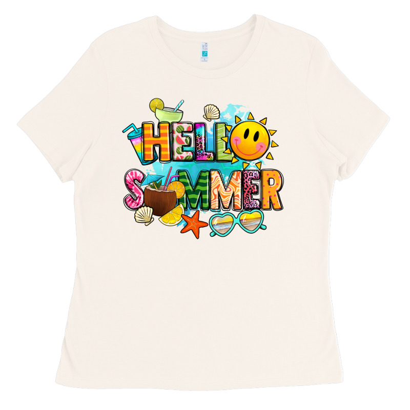 Hello Summer Ladies Tee by JahusDesignShop | Teevron