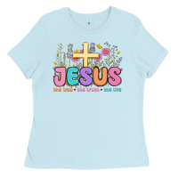 Baby Blue jesus the way the truth the life Ladies Tee - MaliasSmallBusiness