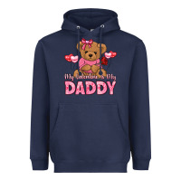 Navy my valentine is my daddy Heavyweight Hoodie - LillyAllenDesigns