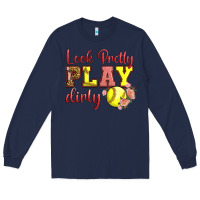 Navy Look Pretty Play Dirty Long Sleeve Tee - LillyAllenDesigns