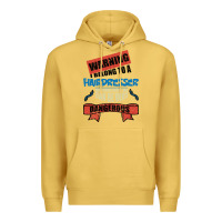 Antique Gold I belong to a HAIRDRESSER warning job funny partner Premium Hoodie - Bettercallsaul