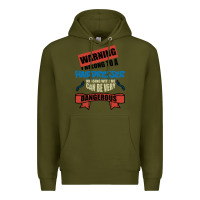 Army Green I belong to a HAIRDRESSER warning job funny partner Premium Hoodie - Bettercallsaul