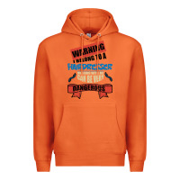 Carrot I belong to a HAIRDRESSER warning job funny partner Premium Hoodie - Bettercallsaul