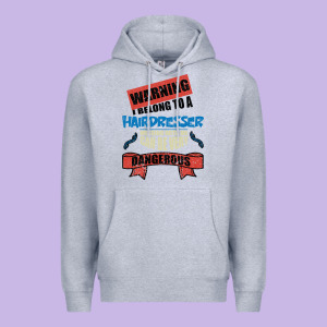 I Belong To A Hairdresser Warning Job Funny Partner Premium Hoodie Designed By Bettercallsaul