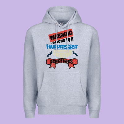 I Belong To A Hairdresser Warning Job Funny Partner Premium Hoodie Designed By Bettercallsaul