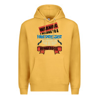 Mustard I belong to a HAIRDRESSER warning job funny partner Premium Hoodie - Bettercallsaul