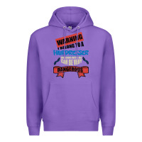 Purple I belong to a HAIRDRESSER warning job funny partner Premium Hoodie - Bettercallsaul