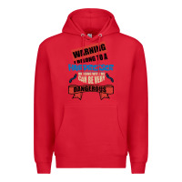 Red I belong to a HAIRDRESSER warning job funny partner Premium Hoodie - Bettercallsaul