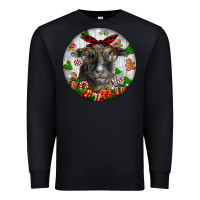 Black christmas dorper sheep Premium Sweatshirt - LillyAllenDesigns