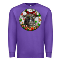 Purple christmas dorper sheep Premium Sweatshirt - LillyAllenDesigns