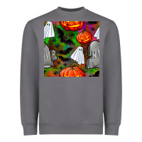 Storm halloween ghost and headstone seamless pattern Heavyweight Sweatshirt - BundleAndBundleShop