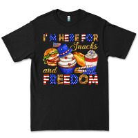 Black i m here for snacks and freedom Premium Tee - texasbilliewilder