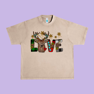 Love Christmas Urban Heavy Tee Designed By Jahusdesignshop
