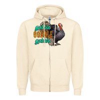 Sandshell Thanksgiving turkey gobble gobble Zipper Hoodie - NancyCooperArtShop